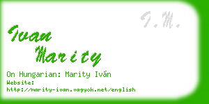 ivan marity business card