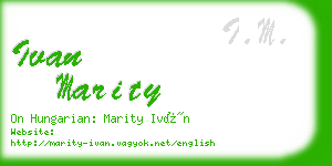 ivan marity business card